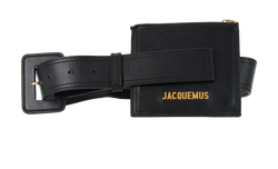 Belt With Pouch, Leather, Black, DB, MII, 3*